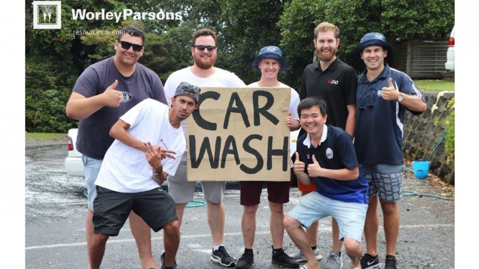 WorleyParsons New Zealand car wash fundraiser